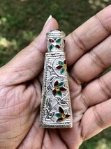 925 Silver Handmade Kajal Sindoor Kumkum Chandan Dani Dibbi Box 6cm height, 22gm - £40.39 GBP