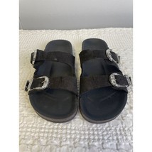 Sole Mates Black Shoes/ Slide on/Sandals Western Buckle Size 8  SKU 2481 - $26.25