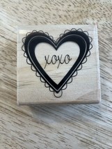 Craft Smart Heart  Xoxo Wooden rubber stamp - £8.16 GBP