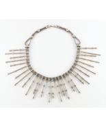 Vintage Traditional Indian Silver Choker Necklace 16.5&quot; 164 gr - $2,475.00