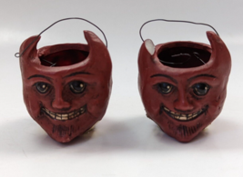 Bethany Lowe mini Devil Bucket Hanging Figurines set of 2 Ornaments - £39.84 GBP
