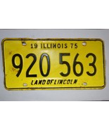 Illinois  1975  License Plates  Heavy metal PAIR  920 563 - $205.89 MXN