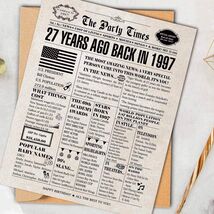 DUGUTUL Retro 27th Birthday Card Vintage 1997 Envelope Included - $127.59 MXN DUGUTUL Retro 27th Birthday Card Vintage 1997 Envelope Included - $127.59 MXN