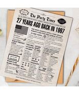 DUGUTUL Retro 27th Birthday Card Vintage 1997 Envelope Included - €5,95 EUR DUGUTUL Retro 27th Birthday Card Vintage 1997 Envelope Included - €5,95 EUR