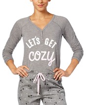 Jenni by Jennifer Moore Womens Graphic Print Pajama Top Medium Lets Get Cozy - £27.89 GBP