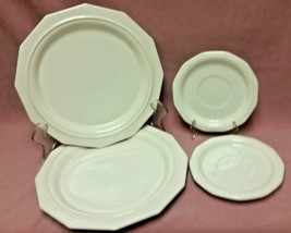Lot 4 Pfaltzgraff Heritage White Pcs (2)10 1/4&quot; Dinner Plates (2) 6 3/8&quot;... - $12.00