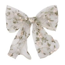 Gift Woman Ribbon Embroidery Flowers Lace Hairpin Headwear Bow Hair Clip Hair Ro - £7.62 GBP+