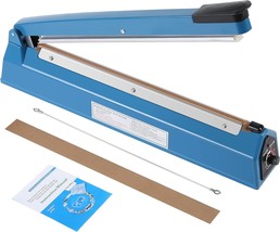 16 Inch Impulse Heat Sealer Manual Bags Sealer Sealing Machine Heating C... - £35.79 GBP