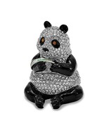 Bejeweled Panda with Leaf Trinket Box - $191.46 CAD