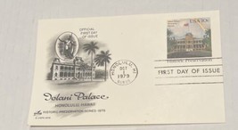 US FIRST DAY CARD IOLANI PALACE HISTORIC PRESERVATION 10C FLEETWOOD CACHET - £5.46 GBP
