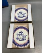 Set Of 2 Pfaltzgraff Bone China George HW Bush Inauguration Plates In Boxes - $34.25 CAD