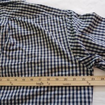 Land's End Traditional Fit Long Sleeve Men's Blue White Plaid Check Shirt 15 1/2 image 11