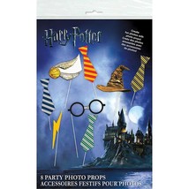 Harry Potter Photo Booth Props Birthday Party Supplies 8 Piece New - £5.46 GBP