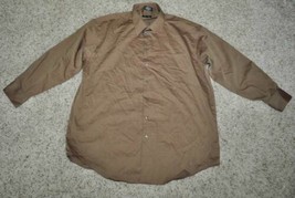 Mens Shirt Axcess Bronze Brown Long Sleeve Button Front Dress $40 NEW-sz... - $17.82