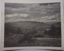 Vintage A Scenic View Of Clouds In The Sky &amp; Mountains Black &amp; White Pho... - $1.99