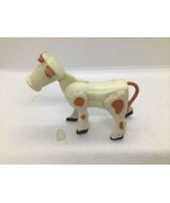 Vintage Fisher Price Little People Farm Cow Animal White &amp; Brown SPOT #915 - $17.44 CAD
