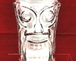 Anchor Hocking Screaming Monster Face Tiki Clear Glass Tumbler 6.5&quot; EUC - $12.82