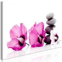 Tiptophomedecor Stretched Canvas Zen Art - Calm Mallow Narrow Pink - Stretched &amp; - £71.93 GBP+