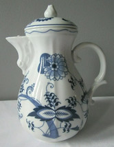 Vintage Blue Danube Blue Onion Pattern 8&quot; Coffee Pot server Japan - £50.60 GBP