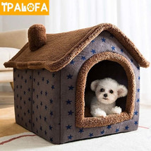 Soft Winter Cat Bed Deep Sleep House Dog Cat House Removable Cushion Enclosed Pe - £44.16 GBP+