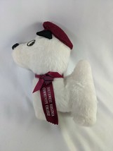 White Dog Plush 7 Inch Vintage Promo Southwest Virginia Community Stuffed Animal - $8.95