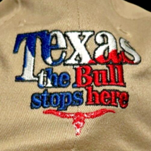 Texas the bull stops here hat baseball cap one size strapback - $10.74