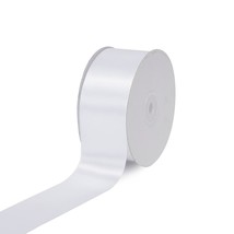 , 2&quot; Inch Single Face Satin Ribbon, 50 Yards, White, 150 Foot - £65.76 GBP