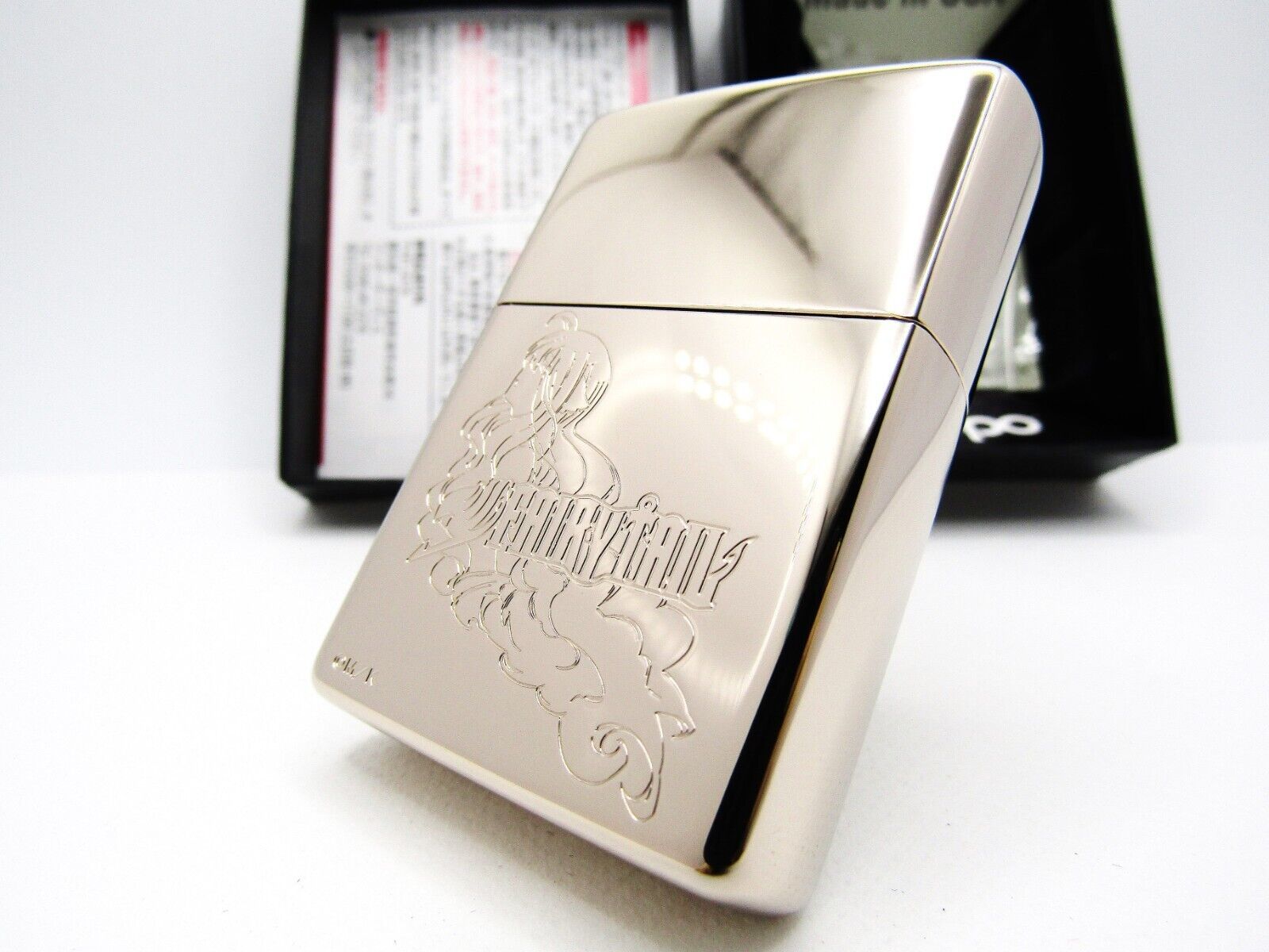 Fairy Tail Mavis Pink Gold Etching Hiro Mashima Japan Zippo Lighter ...