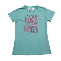 Urban Smalls Shirt Girls 10Y Blue Short Sleeve Crew Neck Pullover T Shirt - $18.69