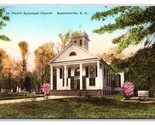 St Paul Episcopal Church Summerville SC UNP Handcolored Albertype Postca... - $7.56