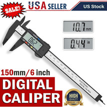 6 In Lcd Digital Vernier Caliper Micrometer Measure Tool Gauge Ruler 150... - $16.14