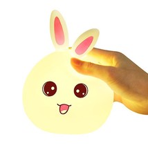 Night Light Bedside Sleeping Lamp Rabbit Children Gifts Bedroom Remote C... - £15.11 GBP