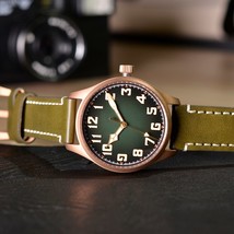Baltany Bronze Vintage Automatic Mechanical Pilot Watch 42mm Dial Seagull ST2130 - £356.34 GBP