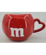 M&amp;M Coffee Mug Collectible Red Heart Handle Ceramic A Teleflora Gift - £19.79 GBP