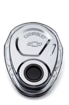 NEW GENUINE TIMING CHAIN CHROME COVER FOR SMALL BLOCK CHEVY, P/N 12342089 - $464.13 MXN