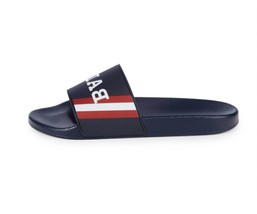 Bally Men&#39;s Simon 6234035 Rubber Sandals Ink Logo - $122.00