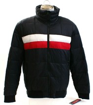 Tommy Hilfiger Black Color Block Zip Front Puffer Jacket Men&#39;s NWT - £148.96 GBP