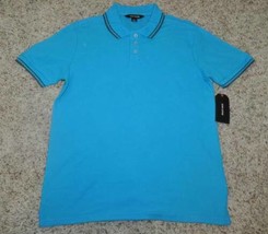 Mens Polo Adam Levine Blue 1 Pocket Short Sleeve Shirt-sz M - £10.85 GBP