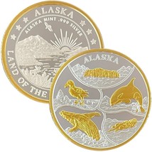 Alaska Mint Sealife Collage Medallion Silver Gold Medallion Proof 1 Oz. - £117.35 GBP