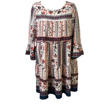 ViVi By Violet Weekend Dress CottageCore Floral BOHO Peasant Ruffles Stretch S - £10.65 GBP