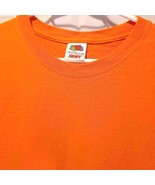 Fruit Of The Loom Men&#39;s Basic T-Shirt Orange Heavy Crew Neck 100% Cotton... - $17.58 CAD