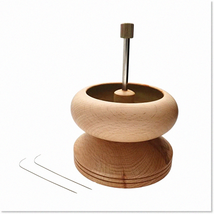 Spin String Wooden Spinning Wheel for Efficiently Stringing Seed Beads - Perfect - $72.26