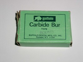 Buffalo Dental Lab Carbide Bur Large Round New Unused In Box Straight Ha... - £10.01 GBP