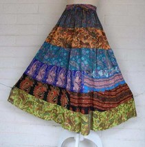 New Sacred Threads One Size 6 Tiers Full Sweep Hem Gypsy Colorful Long S... - £31.25 GBP