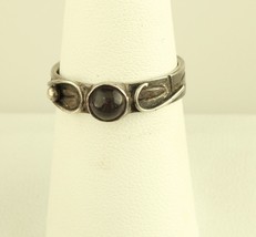Sterling Silver MLL Black Onyx Bezel Ring size 7 - £39.47 GBP