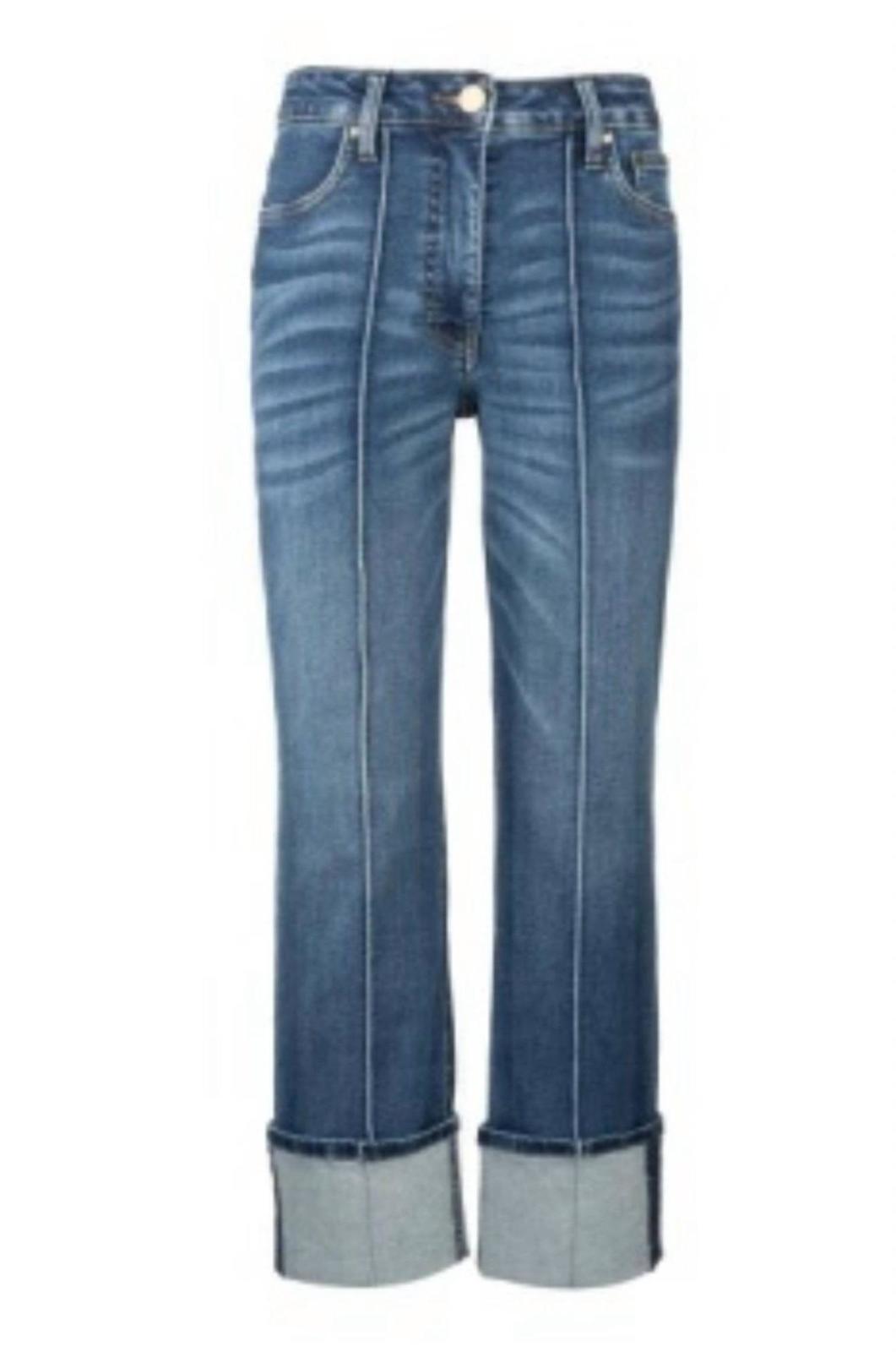 Kut From The Kloth Fay High Rise Fab Ab Roll Up Straight Jean Attentive - $62.00