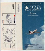 Delta Airlines Sky West Time Table 1987 Quick Reference Schedule for Pho... - £8.56 GBP
