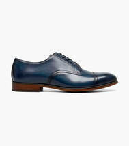 Stacy Adams William Cap Toe Oxford Leather Shoes Navy 25719-410 image 2