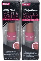 (Pack Of 2) Sally Hansen MOIST &amp; MATTE Liquid Lip Color Lipstick #6670-5... - £11.52 GBP