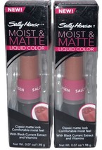 (Pack Of 2) Sally Hansen MOIST &amp; MATTE Liquid Lip Color Lipstick #6670-5... - £10.93 GBP